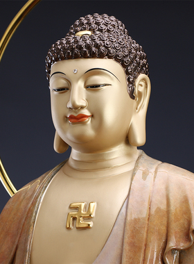 西方三圣佛像铜观音菩萨阿弥陀佛
