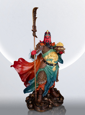 关公摆件客厅玄关招财关二爷神像