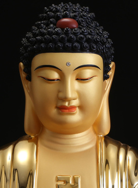 台湾纯铜鎏金阿弥陀佛佛像三宝佛