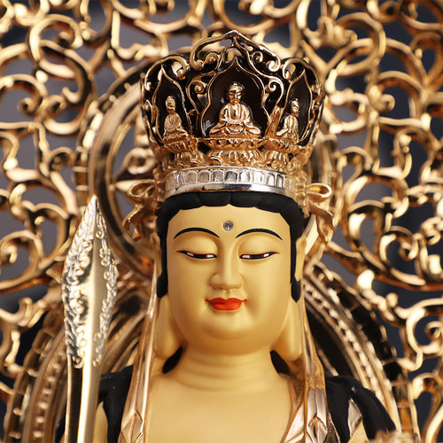 虚空藏菩萨属虎牛本命佛全铜虚空藏佛像台湾盛凡鎏金家用佛堂供奉 - 图2