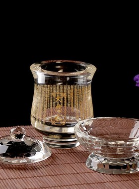 圆通佛具佛前供水杯水晶大悲水杯