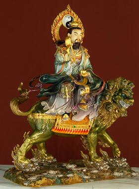 纯铜贴金太乙救苦天尊神像摆件