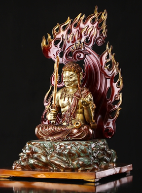 不动供奉密宗属鸡守护神尊者摆件