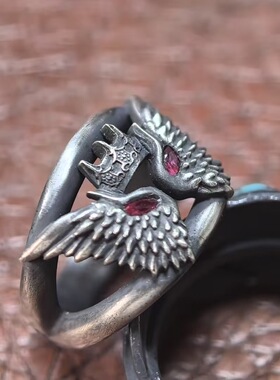 宥见归来纯手工纯银戒指