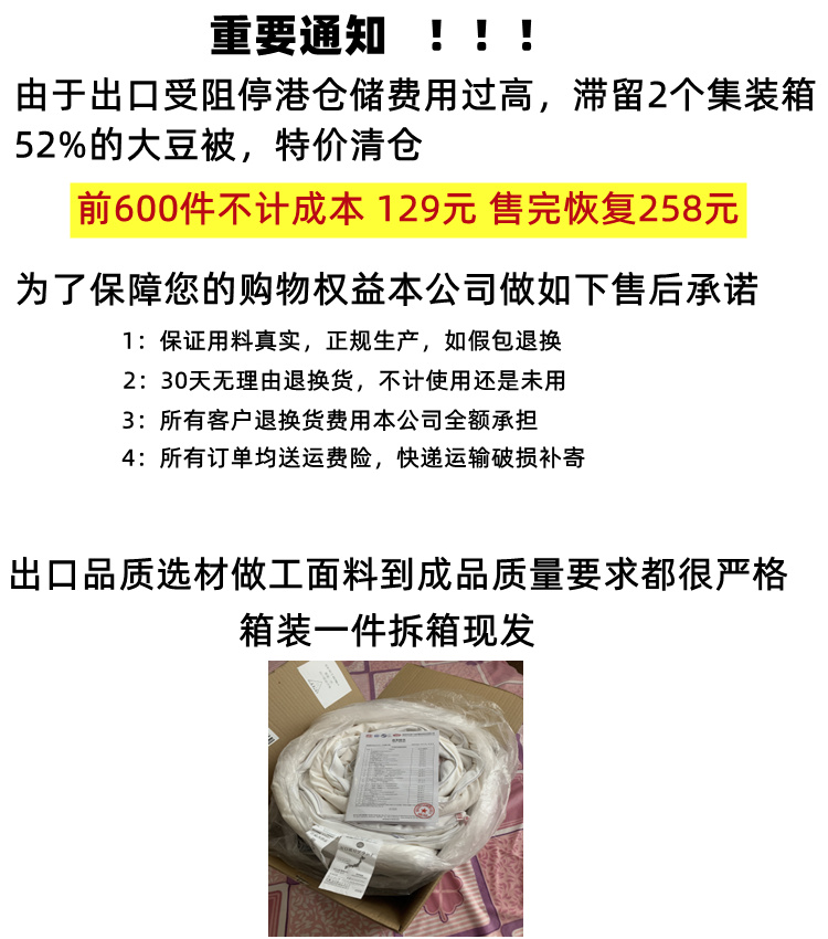 出口加厚大豆纤维冬被冬季保暖10斤九孔纤维被芯速暖超柔软厚被子 - 图2