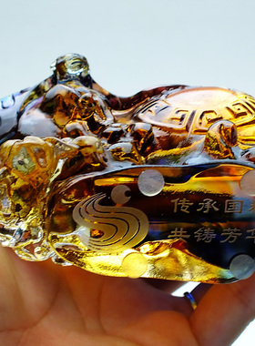 琉璃葫芦摆件男士高档水晶名片座