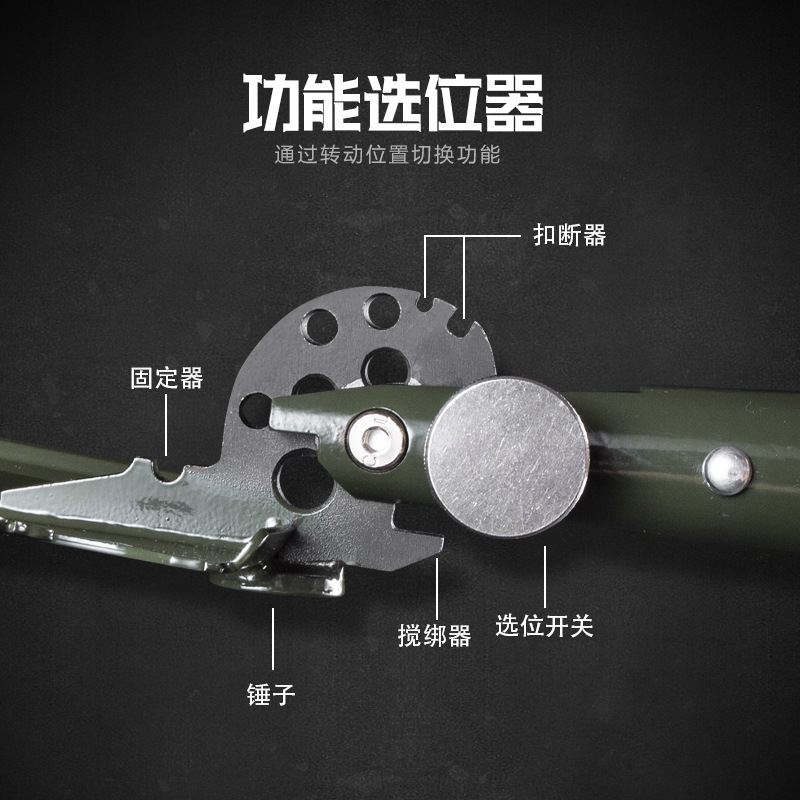 多功能户外工兵铲折叠铁锹锰钢昌林308救生车载铲子露营野营用品 - 图3