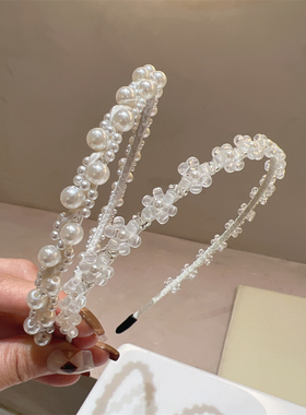 发箍仿珍珠仙气甜美手工绕珠头箍