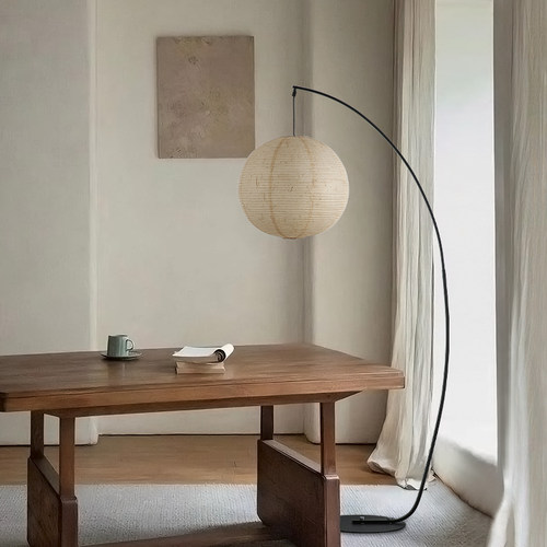 宋氏美学宣纸钓鱼落地灯侘寂风禅意茶室客厅沙发旁装饰氛围立灯具 - 图2