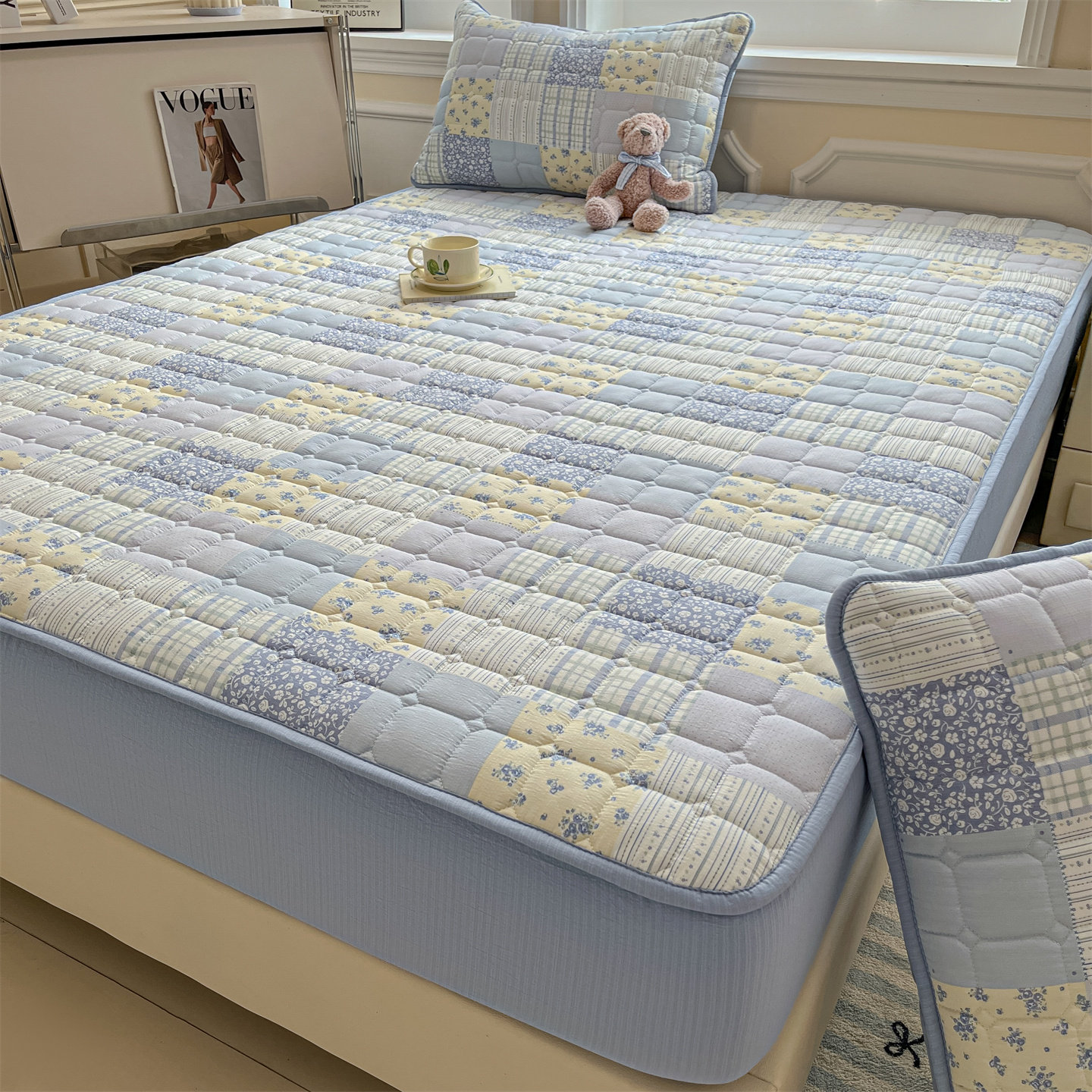 加厚夹棉床笠罩单件儿童防水隔尿床罩席梦思床垫套保护罩四季通用,淘宝优惠券,粉丝福利购,淘宝优惠卷