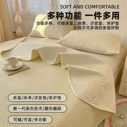 a类母婴级全棉纯棉床盖单件2025新款四季通用榻榻米床单三件套夏 - 图1