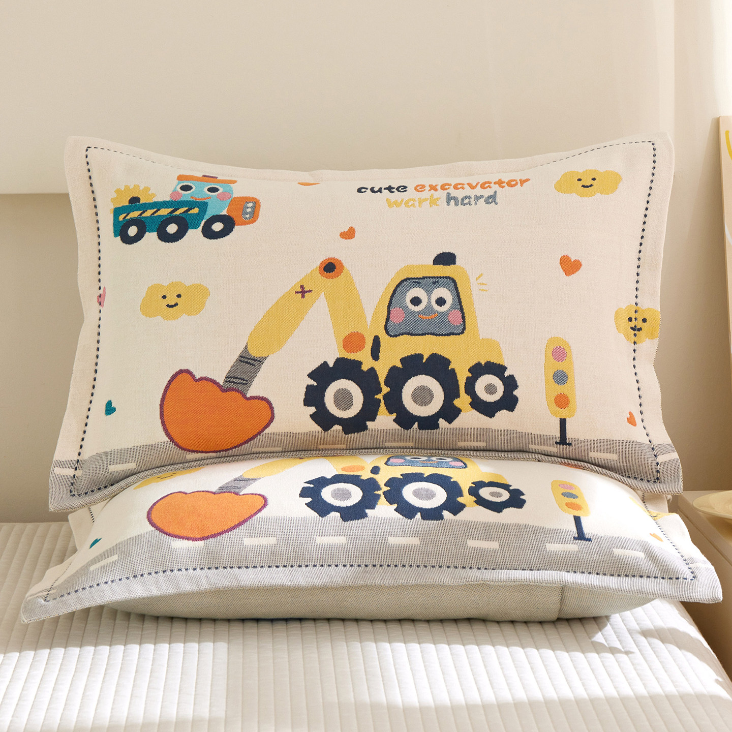 纯棉纱布枕套一对装2026新款家用儿童枕头套40x60全棉枕芯内胆套A,淘宝优惠券,粉丝福利购,淘宝优惠卷