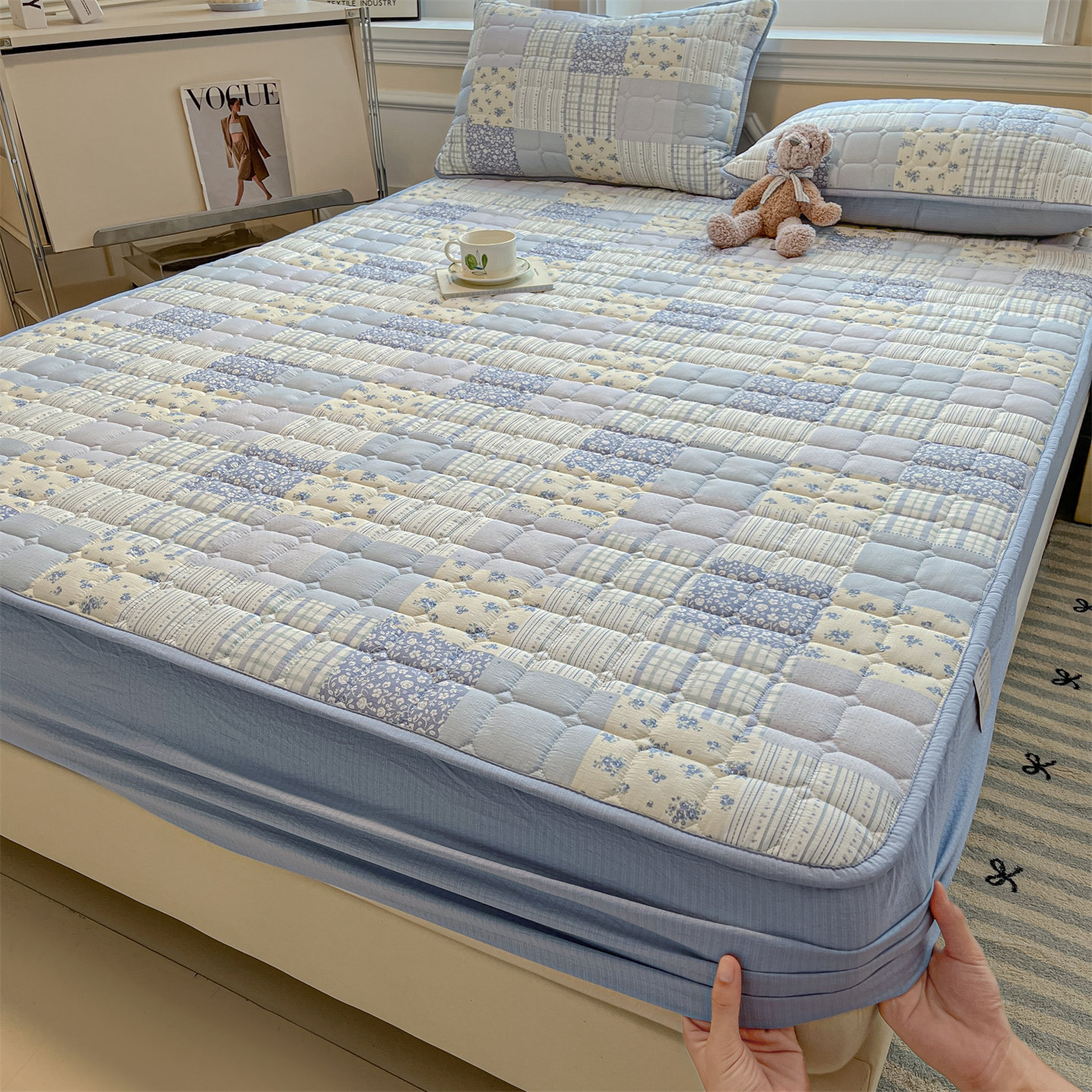 加厚夹棉床笠罩单件儿童防水隔尿床罩席梦思床垫套保护罩四季通用,淘宝优惠券,粉丝福利购,淘宝优惠卷