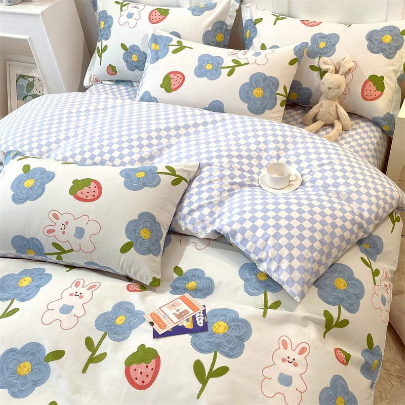 纯棉四件套100学生宿舍4全棉被套 卡莫妮床品套件/四件套/多件套