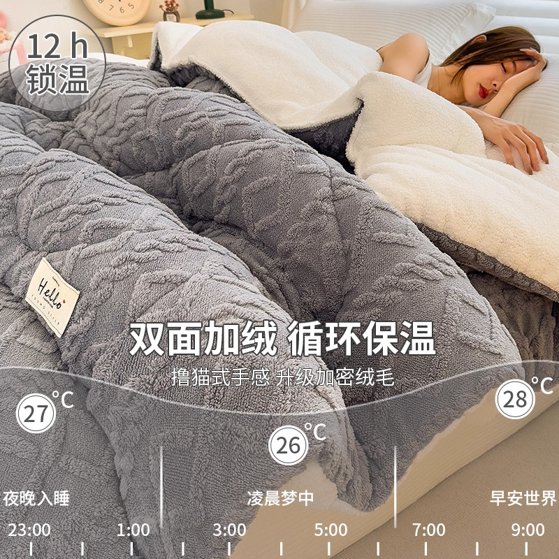 塔芙绒羊羔绒被子冬季加厚保暖冬被棉被宿舍单人被褥被芯2025新款,淘宝优惠券,粉丝福利购,淘宝优惠卷