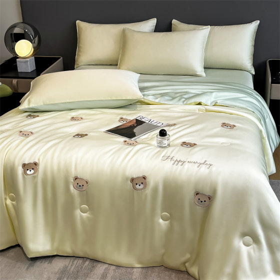 Technology cool high-density ice silk summer quilt four-piece set