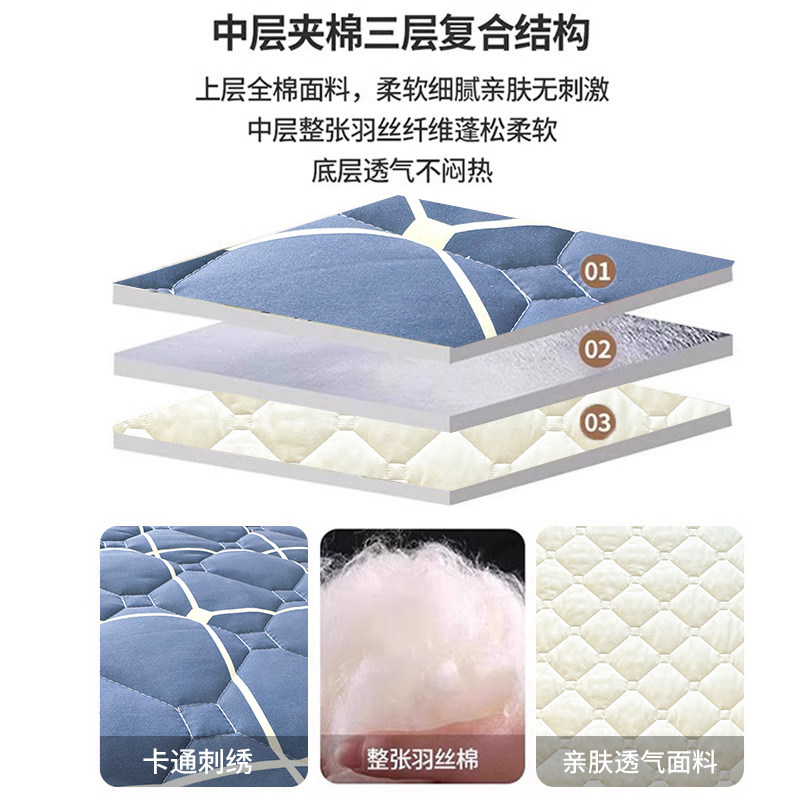 夹棉床笠单件加厚防尘床罩防滑床垫套保护罩四季通用床套2025新款,淘宝优惠券,粉丝福利购,淘宝优惠卷