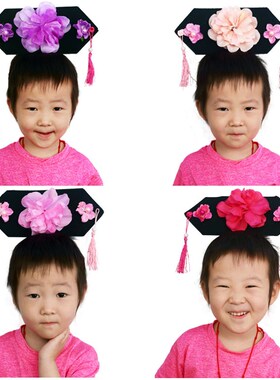 还珠格格帽子头饰宫廷宫女头箍儿童古装头饰旗头清朝满族发