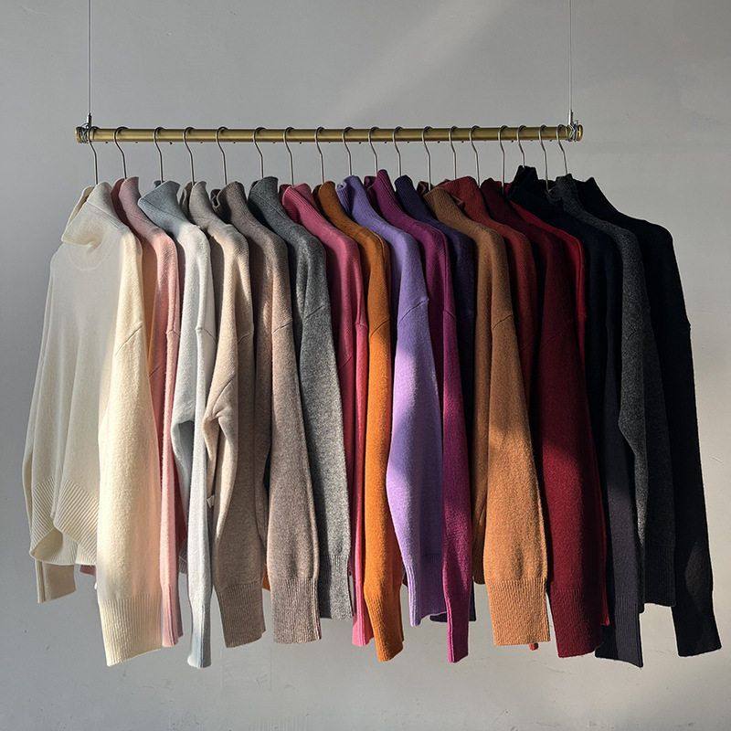 王菲款！380g中厚100羊毛高领长袖针织衫女百搭气质显瘦打底毛衣,淘宝优惠券,粉丝福利购,淘宝优惠卷