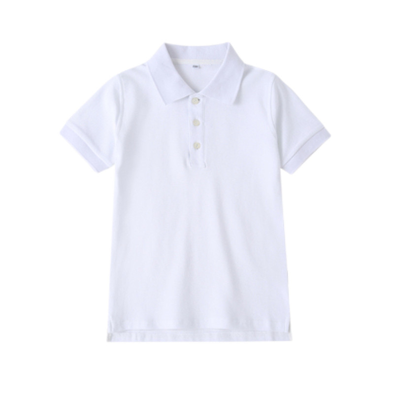 英伦风儿童白色T恤polo 中小学生夏季蓝白彩条拼接校服短袖半袖,淘宝优惠券,粉丝福利购,淘宝优惠卷