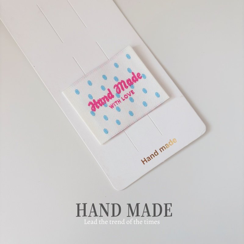 韩系布标彩色织唛刺绣标签圆点文字手工diy箱包围巾衣服辅料配件,淘宝优惠券,粉丝福利购,淘宝优惠卷