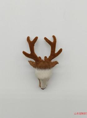 仿真小号鹿头新年风水手工艺品