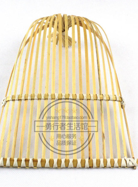 农家手工制作编织竹筛子