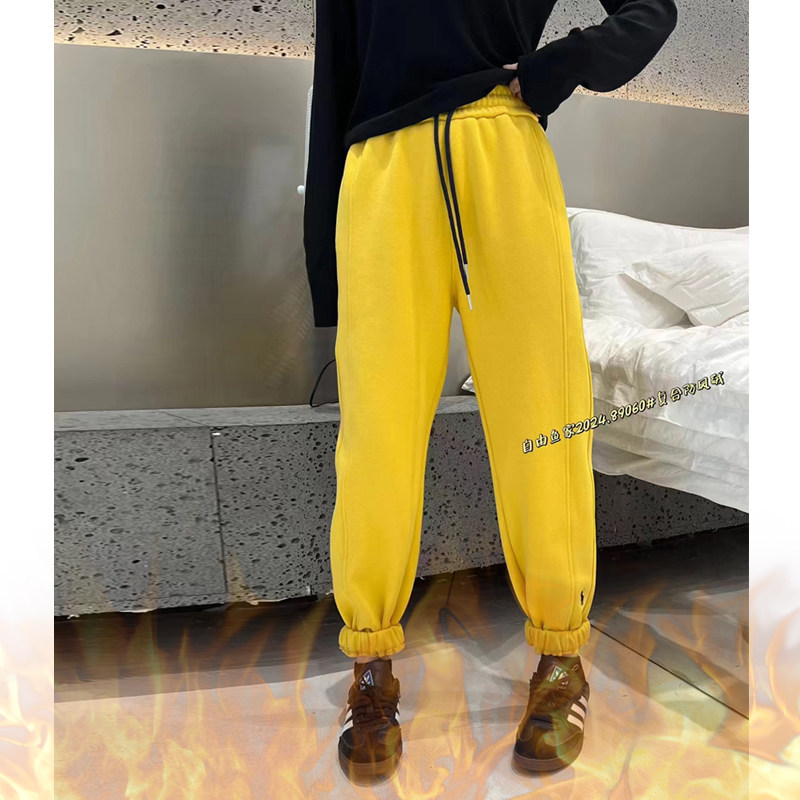 桐桐佳~冬季加绒高弹休闲运动卫裤女宽松显瘦哈伦裤子自由鱼89060,淘宝优惠券,粉丝福利购,淘宝优惠卷