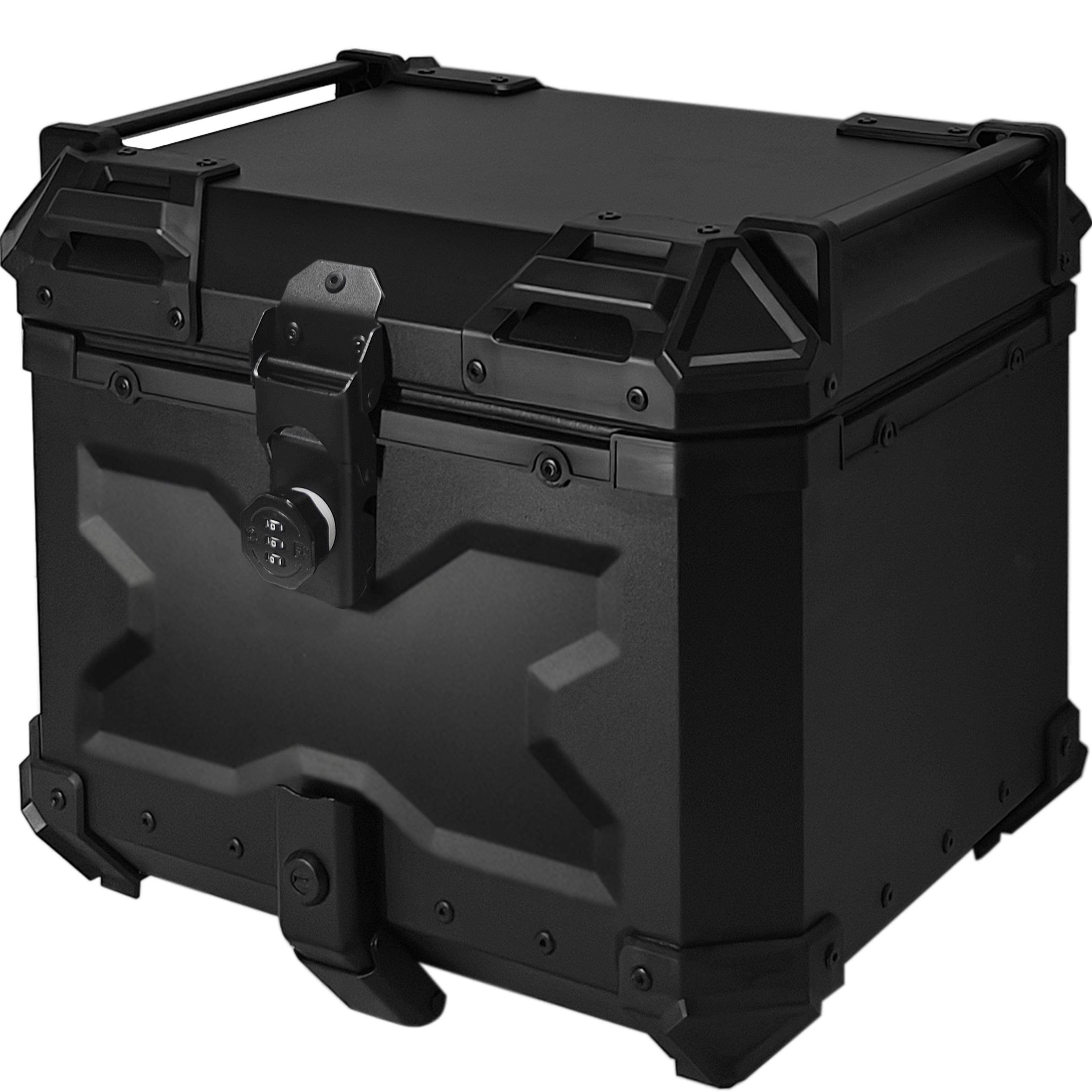 AYAY密码锁黑武士压纹/平面全黑铝合金尾箱摩托车后备箱后尾箱,淘宝优惠券,粉丝福利购,淘宝优惠卷