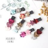 Маленькие нетканые блестки для ногтей, детский аксессуар для волос из нетканого материала, в цветочек