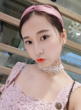 系带项圈韩国气质蕾丝短款项链颈带假领子黑白两色不含金属防过敏