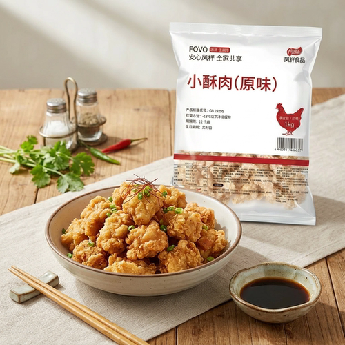 凤祥原味小酥肉油炸鸡肉酥肉火锅夜市商用冷冻半成品小吃1kg/包 - 图1