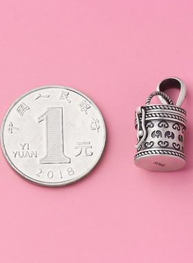 吉祥如意纯嘎乌盒吊坠复古做旧可打开diy手工挂件香囊香薰坠子