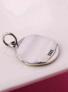 goodluck彩虹桃心圆牌S925纯银