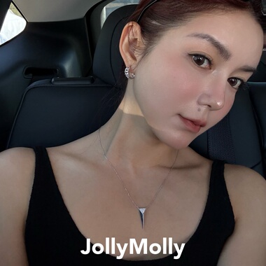 JollyMolly小众设计师925银轻奢生日礼物网红高级感重工三角项链
