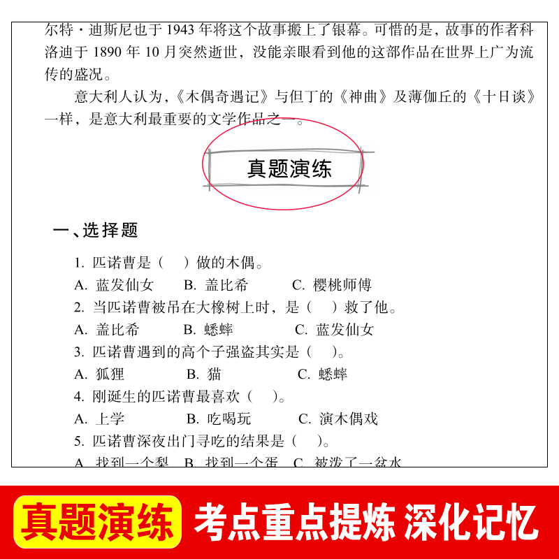 木偶奇遇记原著正版 小学生课外阅读书籍科洛迪一年级必读二年级三年级儿童读物文学教育故事书班主任推荐人民出版社 - 图2