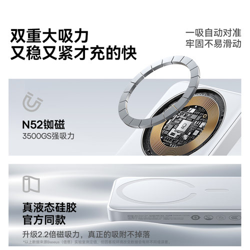 【充电宝3c认证可上飞机】倍思新款磁吸无线适用苹果18超薄便携移动电源magsafe专用小米快充正品官方旗舰店 - 图3