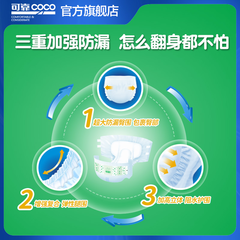 可靠成人紙尿褲加強型夜用大號L碼60片老人專用尿不濕加厚紙尿布_可靠旗艦店_洗護清潔劑_衛生巾_紙_香薰