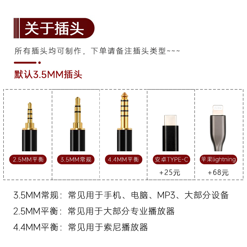 适用于森海塞尔IE9003600IE200AKG N3040N5005带麦线控耳机升级线-图0