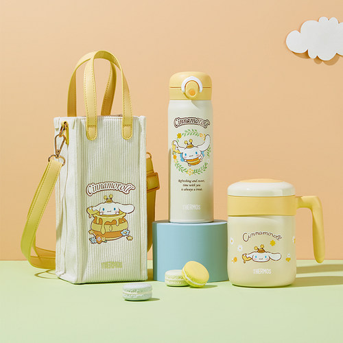 膳魔师保温杯三丽鸥蜂蜜系列大耳狗可爱便携随行咖啡杯吸管水杯 - 图0