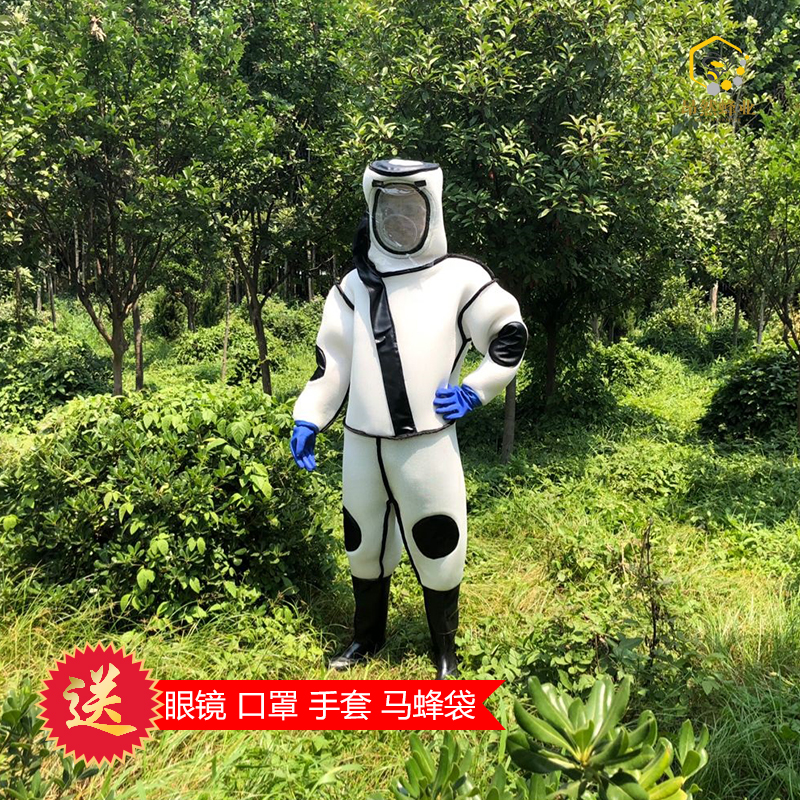 加厚防护连体马蜂防蜂衣服蜜蜂全套工具透气抓蜂具胡蜂专用养蜂服