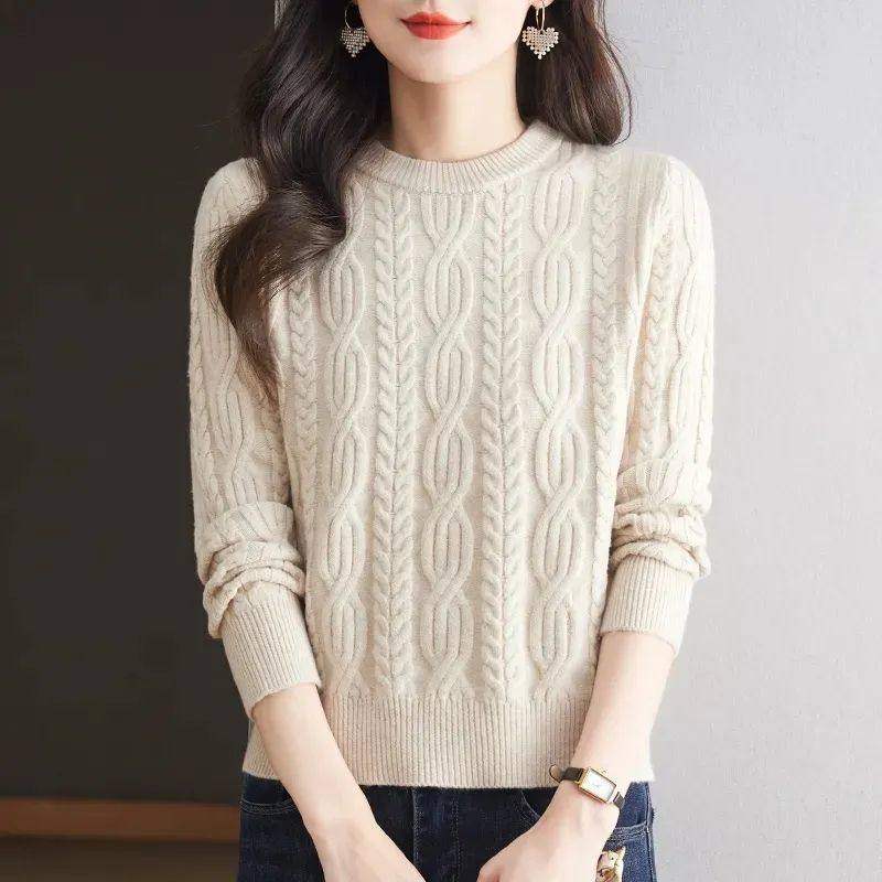 洋气减龄上衣女士春秋新款加厚打底复古毛衣圆领小个子短款针织衫,淘宝优惠券,粉丝福利购,淘宝优惠卷