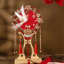 Show and group fan brides to get married ancient windy Chinese red bridal group fan-fan advanced diy material