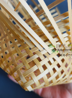 手工竹编小篮子笔筒教程材料包