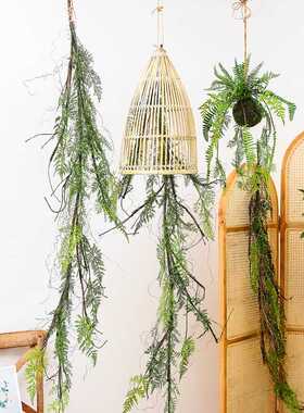 网红仿真植物餐厅吊顶装饰葡萄架
