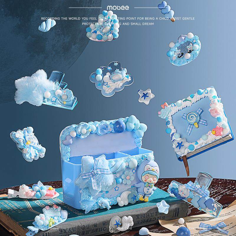 mobee悠蓝假日文具咕卡礼盒套装奶油胶手工diy材料女孩儿童礼物品,淘宝优惠券,粉丝福利购,淘宝优惠卷