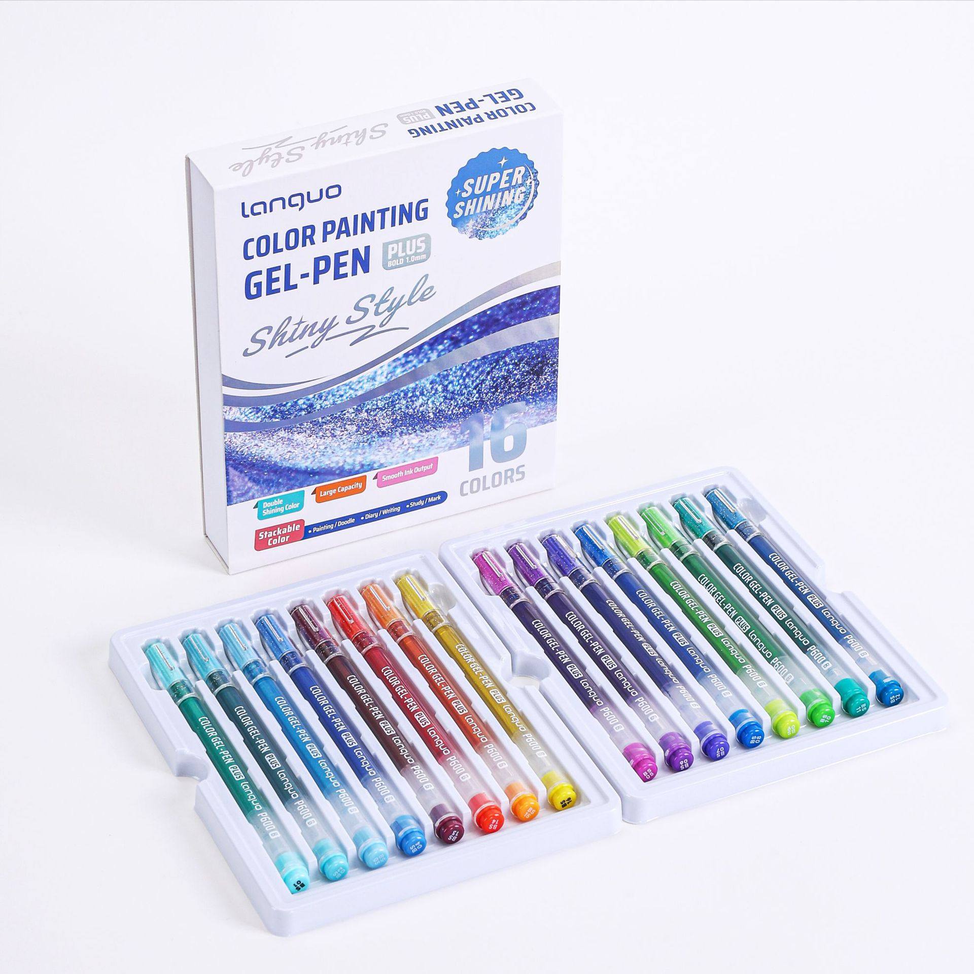 蓝果彩色闪光爆闪16色手帐笔荧光笔学生手帐儿童强叠色跨境,淘宝优惠券,粉丝福利购,淘宝优惠卷