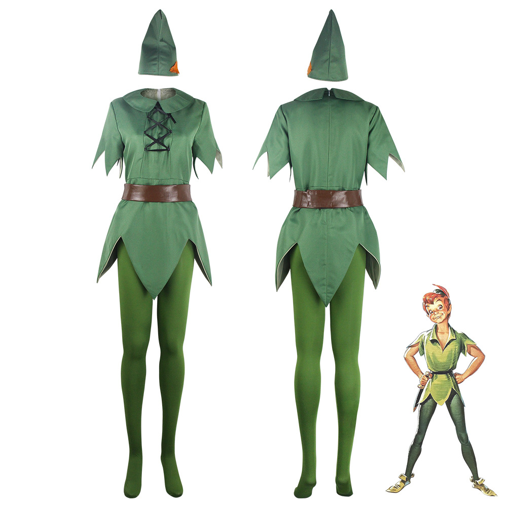 儿童绿色小精灵Tinkerbell小叮当公主裙表演服装小飞侠Peter Pan - 图2