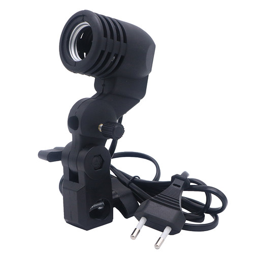 E27万向灯头 摄影补光灯座 E27单灯头灯座螺口伞灯座摄影灯泡配件 - 图3