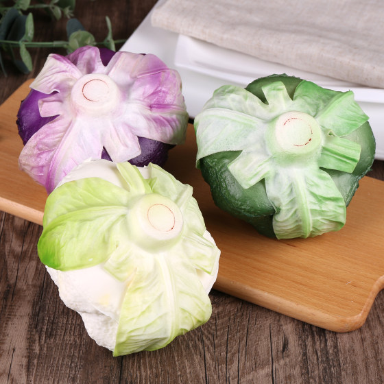 PU simulation cauliflower model vegetable purple broccoli props